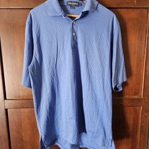 Polo Golf Ralph Lauren Men's Blue Large Shirt Collared 100% Cotton